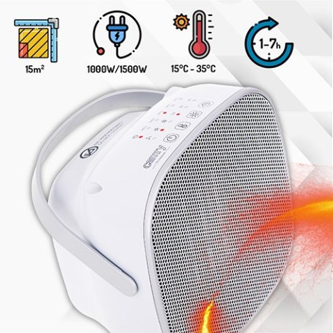 CR 7732 TERMOWENTYLATOR CERAMICZNY Z LED CR 7732 TERMOWENTYLATOR CERAMICZNY Z LED