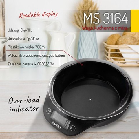 MS 3164 WAGA KUCHENNA Z MISĄ MS 3164 WAGA KUCHENNA Z MISĄ