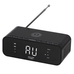 AD 1192 BLACK RADIOBUDZIK Z BEZ PRZEWODOWĄ ŁADOWARKĄ I FM