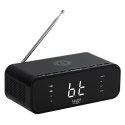 AD 1192 BLACK RADIOBUDZIK Z BEZ PRZEWODOWĄ ŁADOWARKĄ I FM