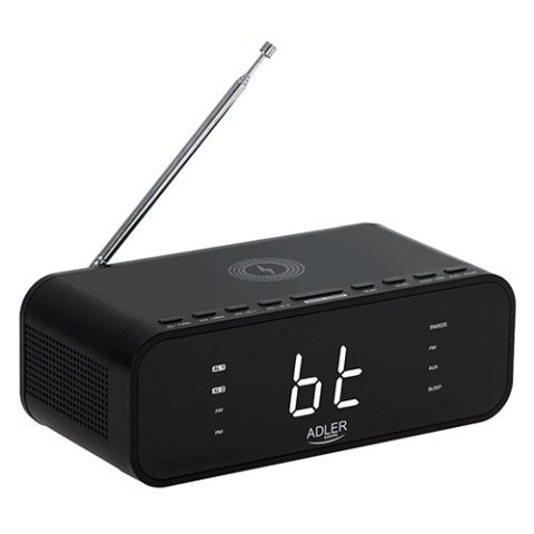 AD 1192 BLACK RADIOBUDZIK Z BEZ PRZEWODOWĄ ŁADOWARKĄ I FM AD 1192 BLACK RADIOBUDZIK Z BEZ PRZEWODOWĄ ŁADOWARKĄ I FM