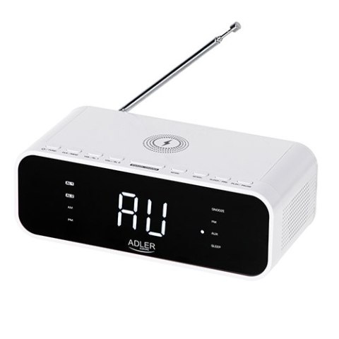 AD 1192 WHITE RADIOBUDZIK Z BEZ PRZEWODOWĄ ŁADOWARKĄ I FM AD 1192 WHITE RADIOBUDZIK Z BEZ PRZEWODOWĄ ŁADOWARKĄ I FM