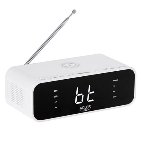 AD 1192 WHITE RADIOBUDZIK Z BEZ PRZEWODOWĄ ŁADOWARKĄ I FM AD 1192 WHITE RADIOBUDZIK Z BEZ PRZEWODOWĄ ŁADOWARKĄ I FM