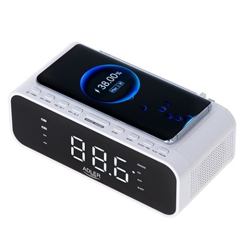 AD 1192 WHITE RADIOBUDZIK Z BEZ PRZEWODOWĄ ŁADOWARKĄ I FM AD 1192 WHITE RADIOBUDZIK Z BEZ PRZEWODOWĄ ŁADOWARKĄ I FM