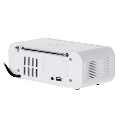 AD 1192 WHITE RADIOBUDZIK Z BEZ PRZEWODOWĄ ŁADOWARKĄ I FM AD 1192 WHITE RADIOBUDZIK Z BEZ PRZEWODOWĄ ŁADOWARKĄ I FM