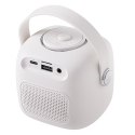 AD 1199 WHITE GŁOŚNIK DO KARAOKE Z MIKROFONEM - SD/USB/AUx/BLUETOOTH