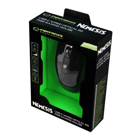 EGM302 ES PERANZA MYSZ PRZEWOD. GAMING LED RGB 6D O PT. USB-C NEMESIS EGM302 ES PERANZA MYSZ PRZEWOD. GAMING LED RGB 6D O PT. USB-C NEMESIS