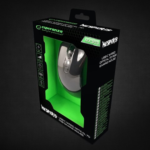 EGM303 ES PERANZA MYSZ PRZEWOD. GAMING LED RGB 7D O PT. USB-C HES PERIS EGM303 ES PERANZA MYSZ PRZEWOD. GAMING LED RGB 7D O PT. USB-C HES PERIS
