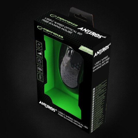EGM305 ES PERANZA MYSZ PRZEWOD. GAMING LED GRB 6D O PT. USB ANTEROS EGM305 ES PERANZA MYSZ PRZEWOD. GAMING LED GRB 6D O PT. USB ANTEROS