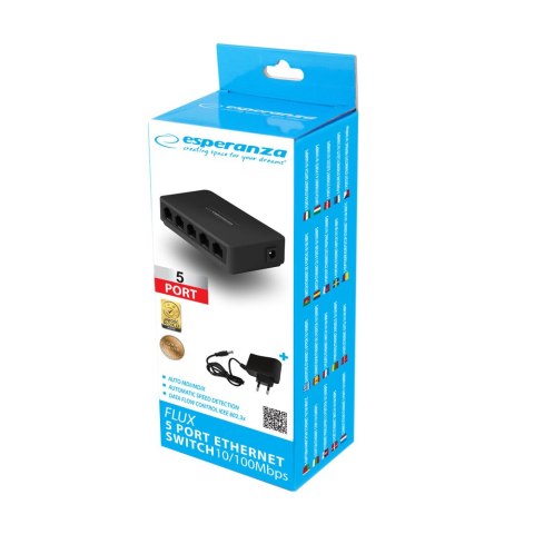 ENS101 ES PERANZA SWITCH 5- PORTOWY 10/100 FLUx ENS101 ES PERANZA SWITCH 5- PORTOWY 10/100 FLUx