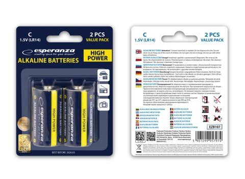 EZB107 Esperanza baterie alkaliczne lr14 c 2szt blister EZB107 Esperanza baterie alkaliczne lr14 c 2szt blister
