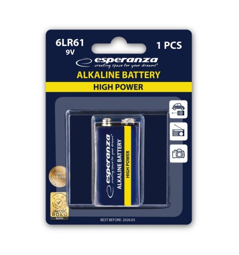 EZB110 Esperanza bateria alkaliczna 6lr61 1szt blister EZB110 Esperanza bateria alkaliczna 6lr61 1szt blister