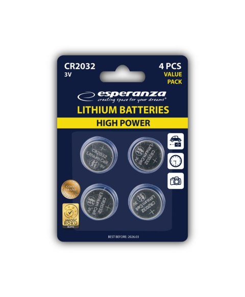 EZB111 ES PERANZA BATERIE LITOWE CR2032 4SZT BLISTER EZB111 ES PERANZA BATERIE LITOWE CR2032 4SZT BLISTER
