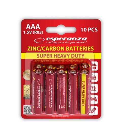 EZB205 ES PERANZA BATERIE ZN-C AAA 10SZT BLISTER EZB205 ES PERANZA BATERIE ZN-C AAA 10SZT BLISTER