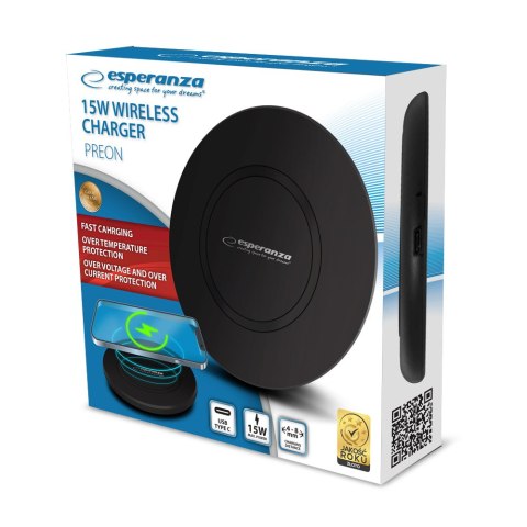 EZC102 ES PERANZA ŁADOWARKA BEZ PRZEWODOWA INDUKCYJNA 15W PREON EZC102 ES PERANZA ŁADOWARKA BEZ PRZEWODOWA INDUKCYJNA 15W PREON