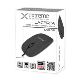 XM111K ExTREME MYSZ  PRZEWOD. 3D O PT. USB-C LACERTA CZARNA