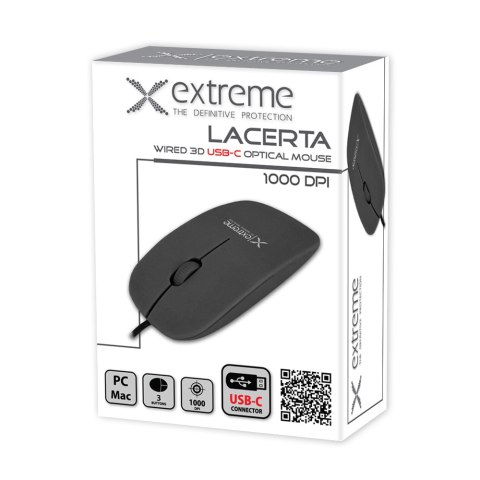 XM111K ExTREME MYSZ PRZEWOD. 3D O PT. USB-C LACERTA CZARNA XM111K ExTREME MYSZ PRZEWOD. 3D O PT. USB-C LACERTA CZARNA