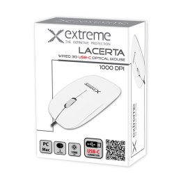 XM111W ExTREME MYSZ  PRZEWOD. 3D O PT. USB-C LACERTA BIAŁA