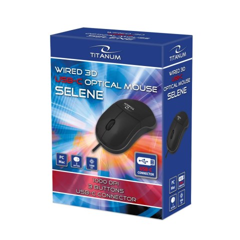 TM124K TITANUM MYSZ PRZEWOD. 3D O PT. USB-C SELENE TM124K TITANUM MYSZ PRZEWOD. 3D O PT. USB-C SELENE