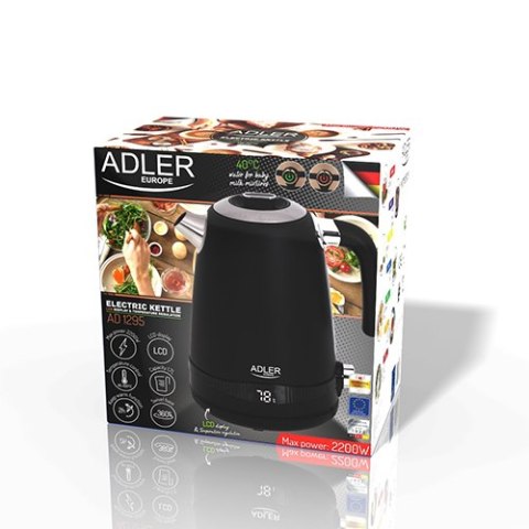 AD 1295 BLACK CZAJNIK METALOWY 1,7L Z LCD & REGULACJĄ TEM PERATURY AD 1295 BLACK CZAJNIK METALOWY 1,7L Z LCD & REGULACJĄ TEM PERATURY