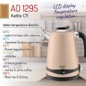 AD 1295 GOLD CZAJNIK METALOWY 1,7L Z LCD & REGULACJĄ TEM PERATURY