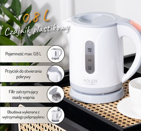 AD 1371 grey Czajnik plastikowy 0,8 l AD 1371 grey Czajnik plastikowy 0,8 l