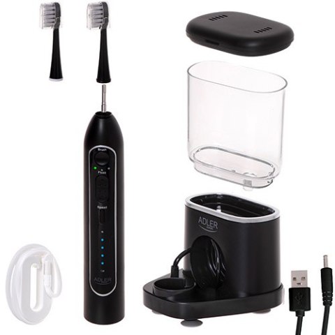 AD 2180 BLACK SZCZOTECZKA SONICZNA Z IRYGATOREM 2 W 1 AD 2180 BLACK SZCZOTECZKA SONICZNA Z IRYGATOREM 2 W 1