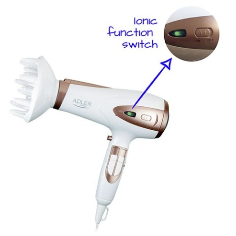 AD 2248 WHITE SUSZARKA 2200W ION + DYFUZOR AD 2248 WHITE SUSZARKA 2200W ION + DYFUZOR