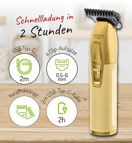 AD 2836 GOLD TRYMER STRZYŻARKA PROFESJONALNA - USB AD 2836 GOLD TRYMER STRZYŻARKA PROFESJONALNA - USB