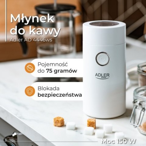 AD 4446 WHITE SILVER MŁYNEK DO KAWY AD 4446 WHITE SILVER MŁYNEK DO KAWY