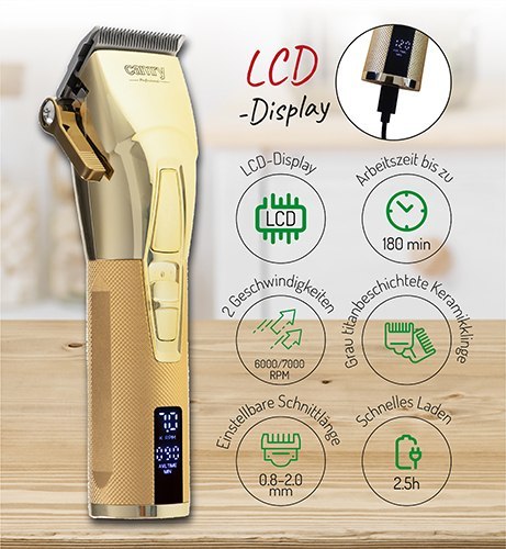 CR 2835 GOLD PROFESJONALNA STRZYŻARKA DO WŁOSÓW Z WYŚWIETLACZEM LCD CR 2835 GOLD PROFESJONALNA STRZYŻARKA DO WŁOSÓW Z WYŚWIETLACZEM LCD