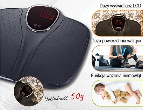 CR 8171 BLACK WAGA ŁAZIENKOWA Z FUNKCJĄ WAŻENIA NIEMOWLĄT CR 8171 BLACK WAGA ŁAZIENKOWA Z FUNKCJĄ WAŻENIA NIEMOWLĄT