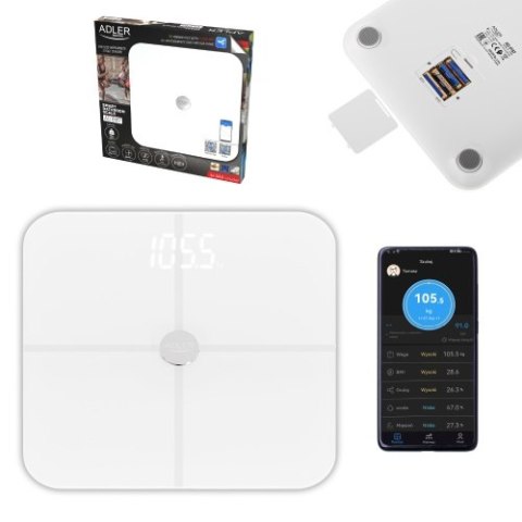 AD 8187 WHITE WAGA ŁAZIENKOWA ANALITYCZNA ? SMART - A PLIKACJA FITGO AD 8187 WHITE WAGA ŁAZIENKOWA ANALITYCZNA ? SMART - A PLIKACJA FITGO