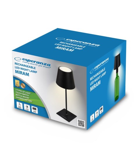 ELD119K Esperanza lampka biurkowa led miram czarna ELD119K Esperanza lampka biurkowa led miram czarna