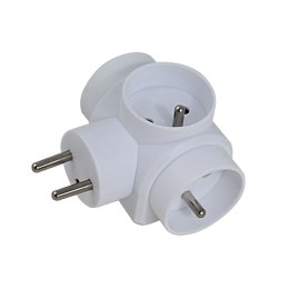 ELK302W Esperanza rozgałęźnik elektr. 3 gn. biały