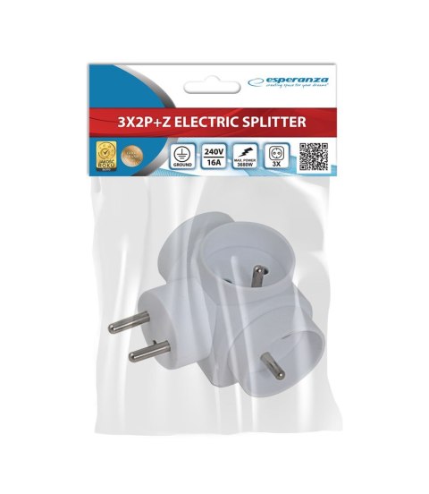 ELK302W Esperanza rozgałęźnik elektr. 3 gn. biały ELK302W Esperanza rozgałęźnik elektr. 3 gn. biały