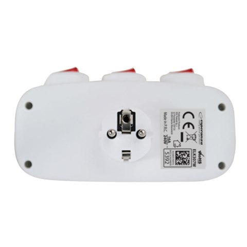 ELK307W Esperanza rozgałęźnik elektr. 3 gn. wł. biały ELK307W Esperanza rozgałęźnik elektr. 3 gn. wł. biały