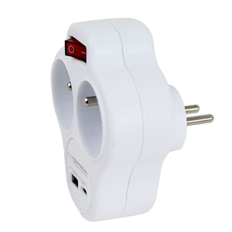 ELK311W Esperanza rozgałęźnik elektr. 2 gn. usb-c usb-a wł. biały ELK311W Esperanza rozgałęźnik elektr. 2 gn. usb-c usb-a wł. biały