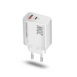 EZC105W ES PERANZA ŁADOWARKA SIECIOWA 20W USB-C  PD 20W / USB-A qC 3.0 18W BIAŁA