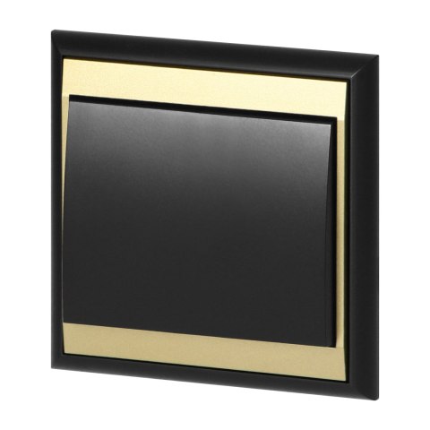 Przycisk dzwonek p/t Luna, 10A, 250V, WP-6/7L, czarny/złoty