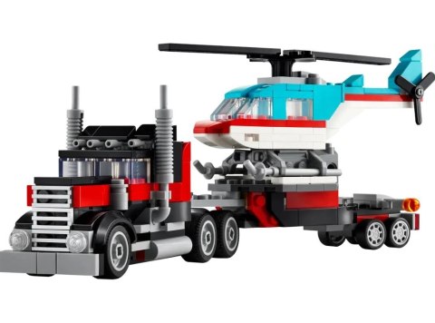 Klocki creator 31146 ciężarówka z platformą i helikopterem Klocki creator 31146 ciężarówka z platformą i helikopterem
