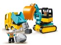 Klocki duplo 10931 ciężarówka i koparka gąsienicowa