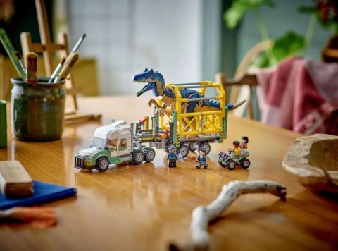 Klocki jurassic world 76966 dinomisje: ciężarówka do transportu allozaura Klocki jurassic world 76966 dinomisje: ciężarówka do transportu allozaura