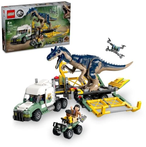 Klocki jurassic world 76966 dinomisje: ciężarówka do transportu allozaura Klocki jurassic world 76966 dinomisje: ciężarówka do transportu allozaura