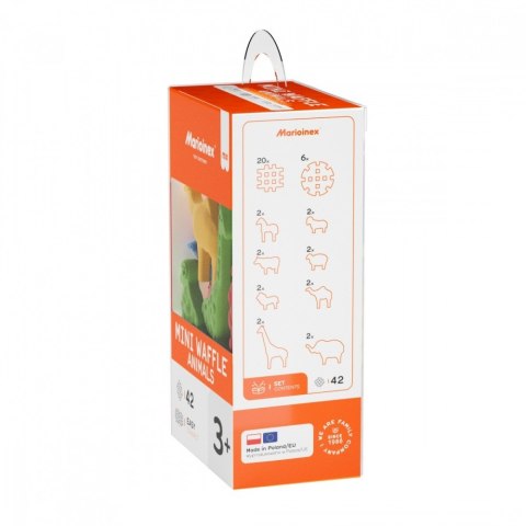 Klocki mini waffle - zwierzęta 42 elementy Klocki mini waffle - zwierzęta 42 elementy
