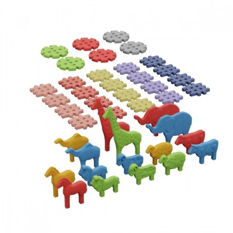 Klocki mini waffle - zwierzęta 42 elementy Klocki mini waffle - zwierzęta 42 elementy