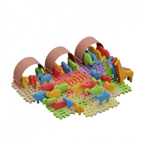 Klocki mini waffle - zwierzęta 62 elementy Klocki mini waffle - zwierzęta 62 elementy