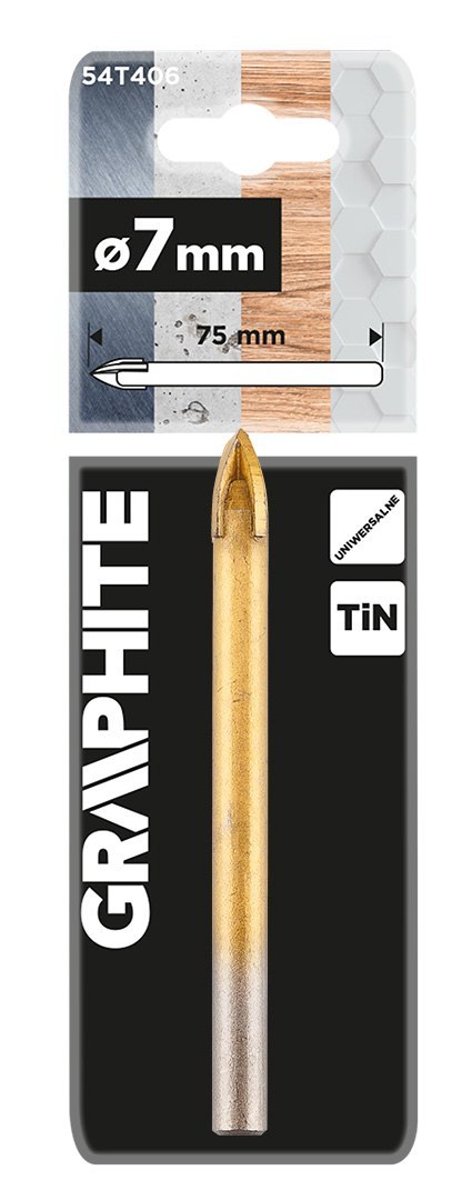 Wiertło uniwersalne TiN, 7 mm Wiertło uniwersalne TiN, 7 mm