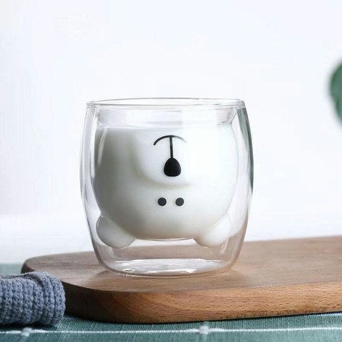 AG734 Szklanka miś termiczna kubek 260ml AG734 Szklanka miś termiczna kubek 260ml