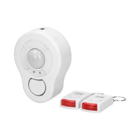 Mini alarm bezprzewodowy sufitowy z wbudowaną syreną sterowany pilotem, 5m, bateryjny Mini alarm bezprzewodowy sufitowy z wbudowaną syreną sterowany pilotem, 5m, bateryjny